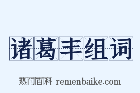 诸葛丰组词是什么意思的图片